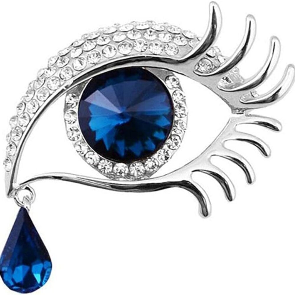Premium Quality Personality Tear of Angel Rhinestone Brooch Pin Covered Scarves